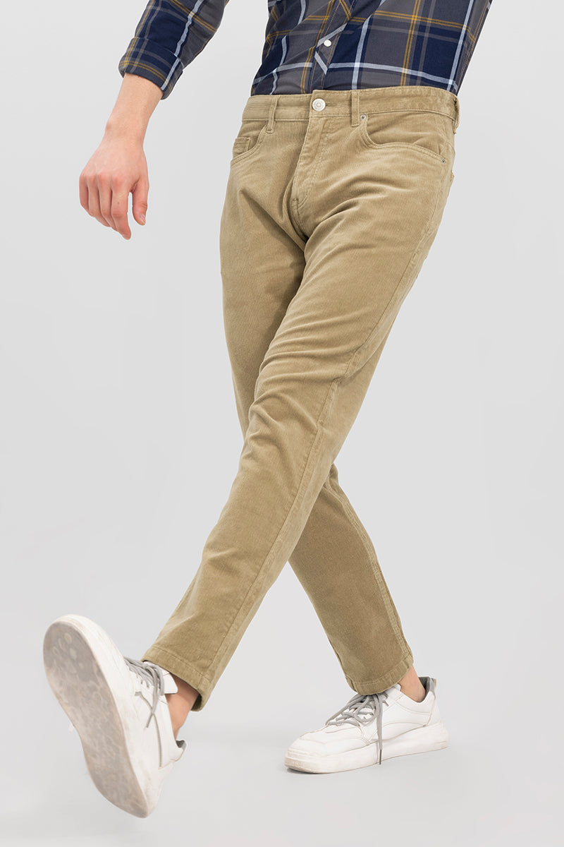 Buy U S Polo Assn Men Olive Green Solid Slim Fit Corduroy Trousers -  Trousers for Men 20596070 | Myntra
