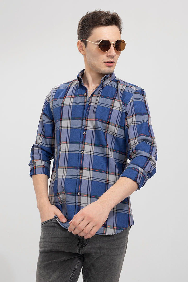 Cross Checks Blue Shirt