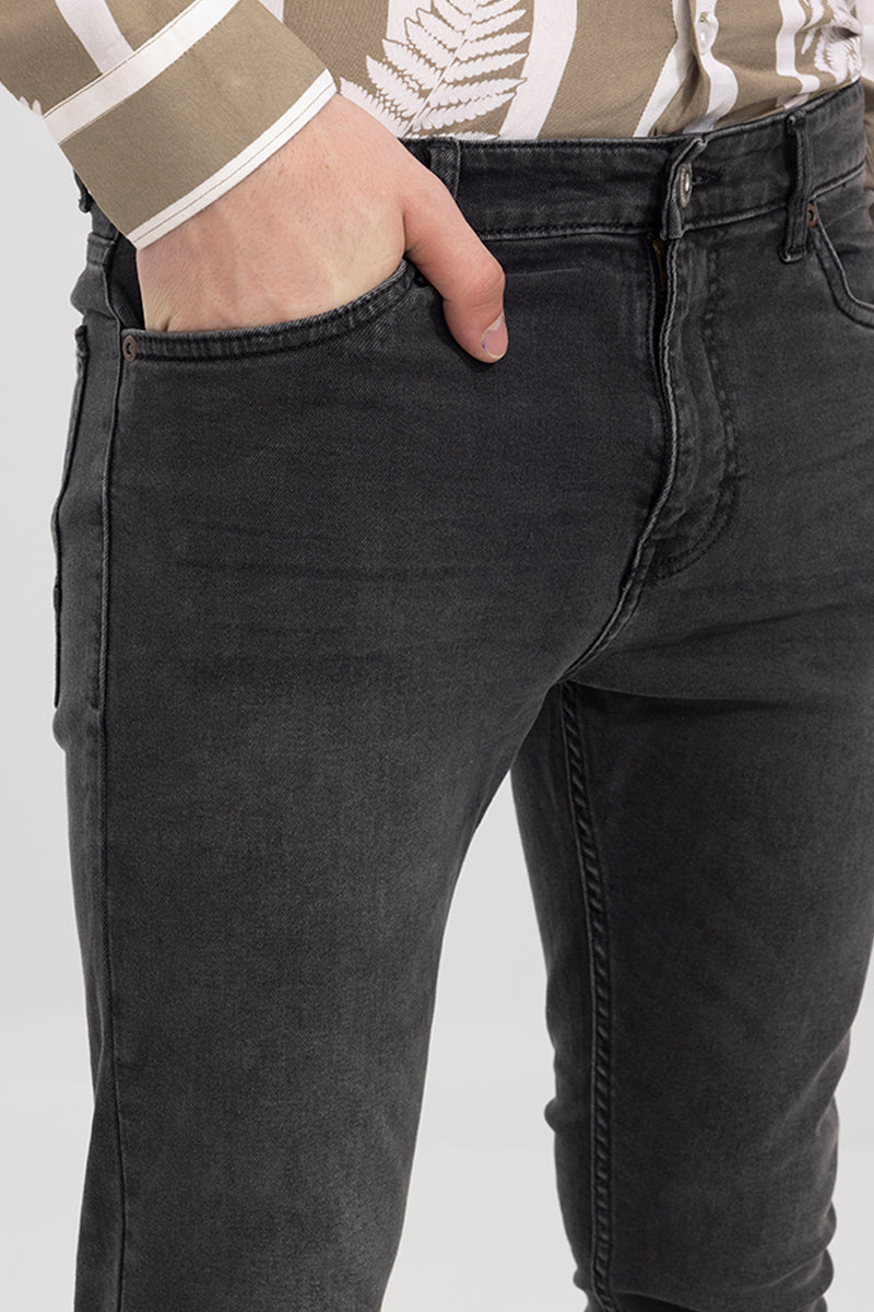 Buy Men's Tone Charcoal Black Skinny Jeans Online | SNITCH